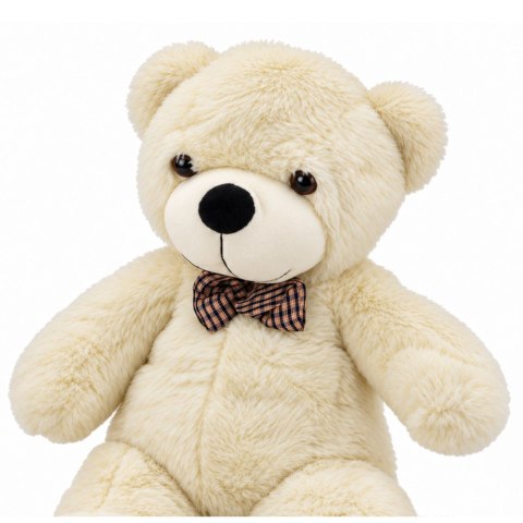 LEAN Toys Duży Pluszowy Miś z Kokardą Maskotka Przytulanka Biały Kremowy 120 cm