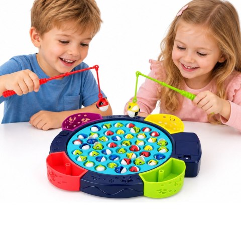 LEAN Toys Gra Interaktywna Zręcznościowa Na Baterie Łowienie Rybek Niebieska