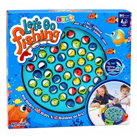 LEAN Toys Gra Interaktywna Zręcznościowa Na Baterie Łowienie Rybek Niebieska