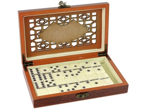LEAN Toys Gra Logiczna Domino Drewniane Opakowanie 28 Elementów