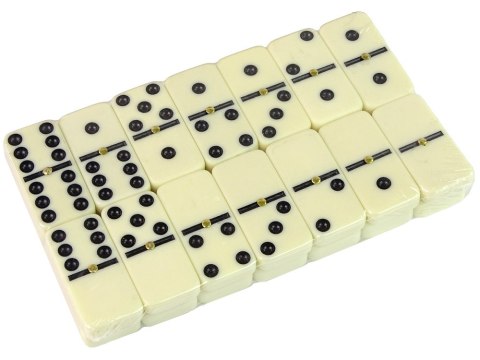 LEAN Toys Gra Logiczna Domino Drewniane Opakowanie 28 Elementów
