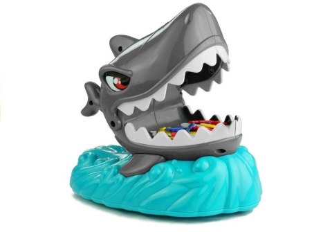 LEAN Toys Gra Zręcznościowa Łowienie Rybek z Paszczy Rekina Szalony Rekin Karty