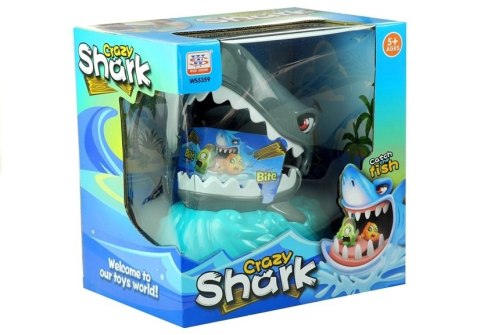 LEAN Toys Gra Zręcznościowa Łowienie Rybek z Paszczy Rekina Szalony Rekin Karty