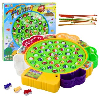 LEAN Toys Gra Zrecznościowa Rodzinna Lowienie Rybek Wędkowanie 45 Rybek 5 Wędek