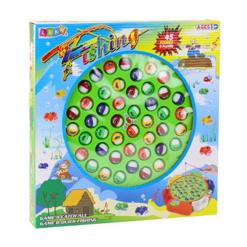 LEAN Toys Gra Zrecznościowa Rodzinna Lowienie Rybek Wędkowanie 45 Rybek 5 Wędek