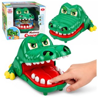 LEAN Toys Gra Zręcznościowa Szalony Krokodyl Gryzący Zielony Światła Dźwięki