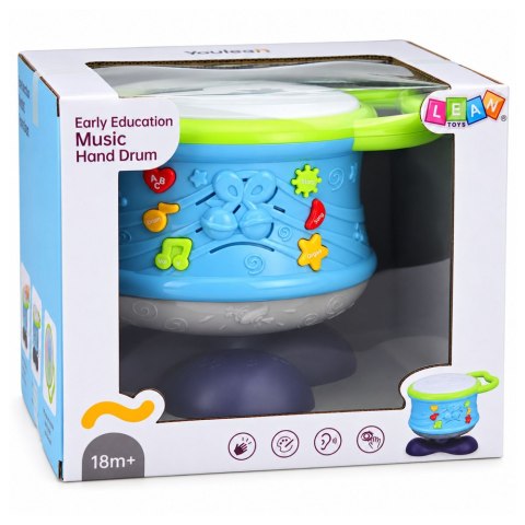 LEAN Toys Interaktywny Bębenek Muzyczny Edukacyjny Światła Dźwięki Niebieski