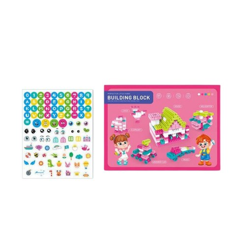 LEAN Toys Klocki Konstrukcyjne Przestrzenne Pastelowe Różowe 230 el.