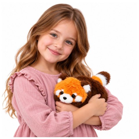 LEAN Toys Mała Pluszowa Panda Czerwona Przytulanka Maskotka Rudawo-Brązowa 16 cm