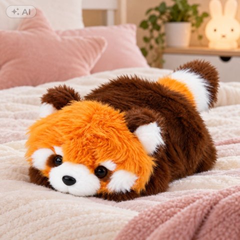 LEAN Toys Mała Pluszowa Panda Czerwona Przytulanka Maskotka Rudawo-Brązowa 16 cm