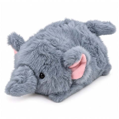 LEAN Toys Mały Pluszowy Słonik Czerwona Przytulanka Maskotka Zwierzątko Szary 16 cm