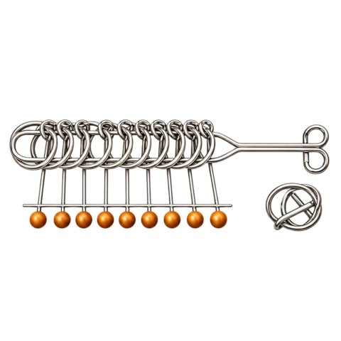 LEAN Toys Metalowe Puzzle Łamigłówki Logiczne Z Drutu Układanka Zestaw 40 szt.