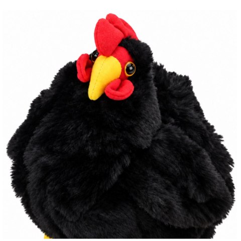 LEAN Toys Pluszowa Kura Maskotka Przytulanka Miękka Puszysta Czarna 30 cm