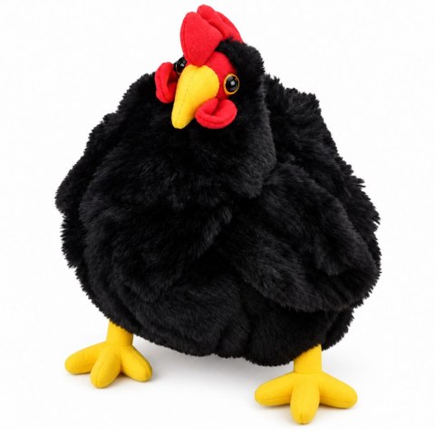 LEAN Toys Pluszowa Kura Maskotka Przytulanka Miękka Puszysta Czarna 30 cm