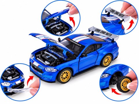 JOKOMISIADA Samochód metalowy licencjonowany Ford Mustang GT 2018 s. 1:42 TUNING ZA6457