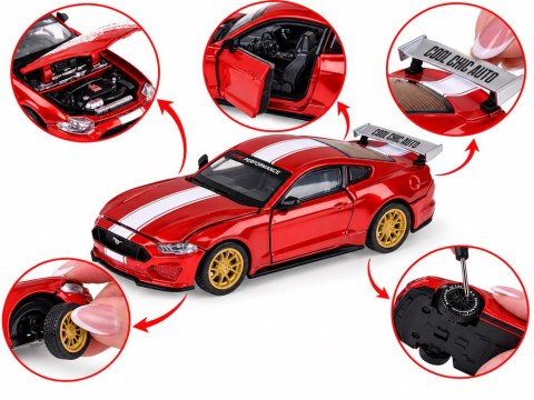 JOKOMISIADA Samochód metalowy licencjonowany Ford Mustang GT 2018 s. 1:42 TUNING ZA6458