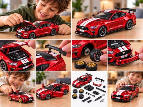 JOKOMISIADA Samochód metalowy licencjonowany Ford Mustang GT 2018 s. 1:42 TUNING ZA6458
