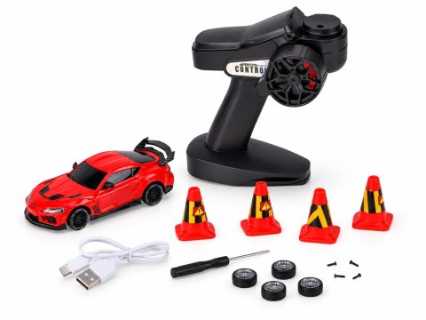 JOKOMISIADA Samochód zdalnie sterowany Toyota Supra Drift 1:43 4x4, LED, szybki RC0803