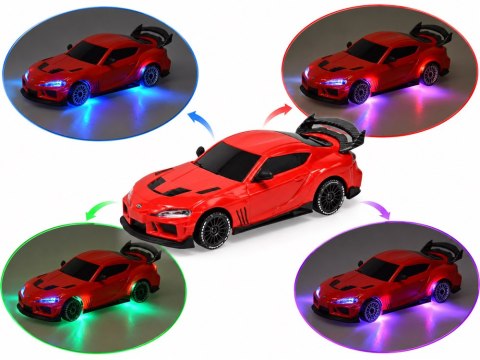 JOKOMISIADA Samochód zdalnie sterowany Toyota Supra Drift 1:43 4x4, LED, szybki RC0803