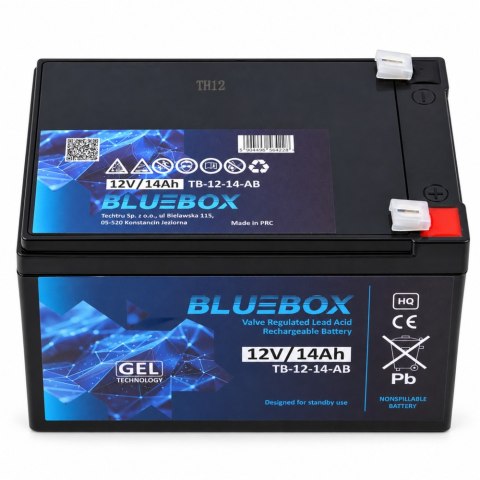 LEAN CARS BLUEBOX Akumulator Żelowy VRLA AGM 12V14Ah Do Auta Na Akumulator