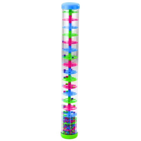 LEAN TOYS Duża Tuba Sensoryczna Deszczownica Grzechotka Kolorowe Kulki 40cm