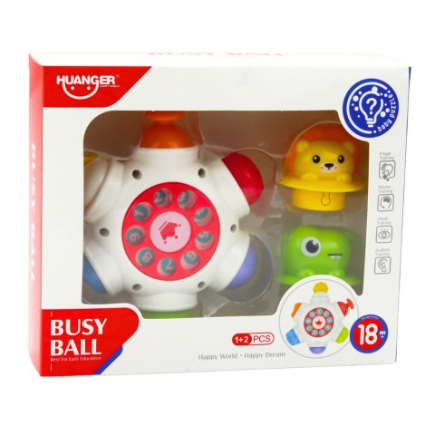 LEAN TOYS Interaktywna Zabawka Dla Malucha UFO Z Lwem i Krokodylem