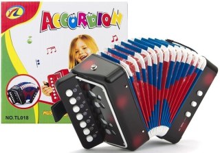 LEAN Toys Akordeon Dla Dzieci Instrument Muzyczny Harmonia Melodie Czarny