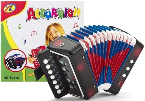 LEAN Toys Akordeon Dla Dzieci Instrument Muzyczny Harmonia Melodie Czarny
