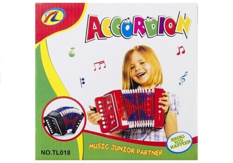 LEAN Toys Akordeon Dla Dzieci Instrument Muzyczny Harmonia Melodie Czarny