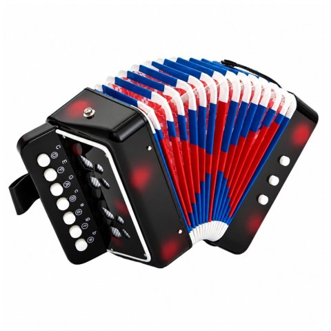 LEAN Toys Akordeon Dla Dzieci Instrument Muzyczny Harmonia Melodie Czarny