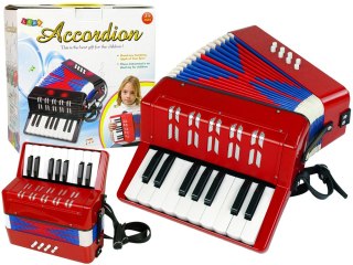 LEAN Toys Akordeon Instrument Muzyczny Dla Dzieci Muzyka Czerwony