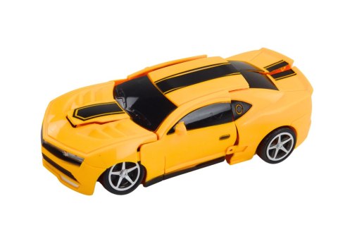 LEAN Toys Auto-Robot 2w1 Sportowy Żółty Zestaw Broni 3szt