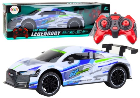 LEAN Toys Auto Sportowe Zdalnie Sterowane RC 1:10 25km/h Światła Biały