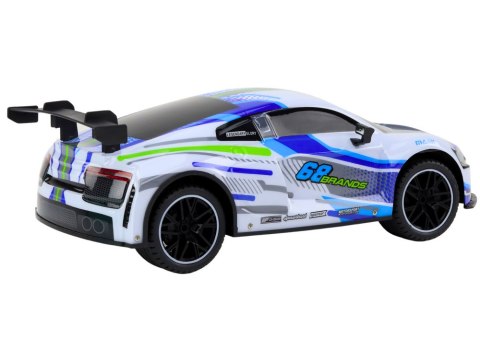 LEAN Toys Auto Sportowe Zdalnie Sterowane RC 1:10 25km/h Światła Biały