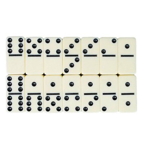 LEAN Toys Domino Gra Klasyczna Rodzinna Logiczna Zręcznościowa 28 Kostek