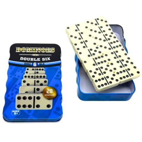 LEAN Toys Domino Gra Klasyczna Rodzinna Logiczna Zręcznościowa 28 Kostek