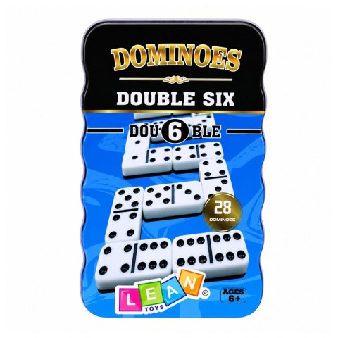 LEAN Toys Domino Gra Klasyczna Rodzinna Logiczna Zręcznościowa 28 Kostek