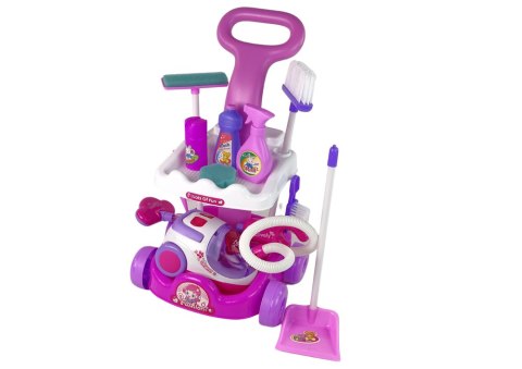 LEAN Toys Duży Zestaw Do Sprzątania Wózek Wiele Akcesoriów