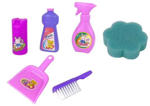 LEAN Toys Duży Zestaw Do Sprzątania Wózek Wiele Akcesoriów
