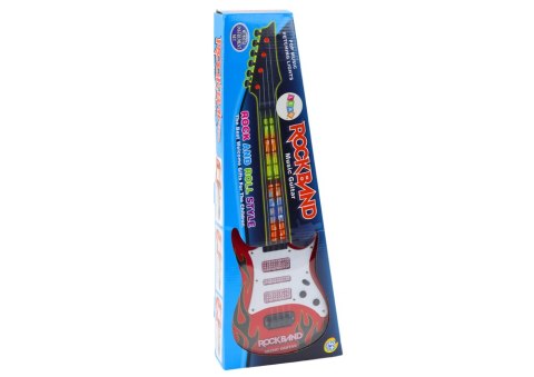 LEAN Toys Gitara Elektryczna Dla Dzieci Światła Melodie Czerwona