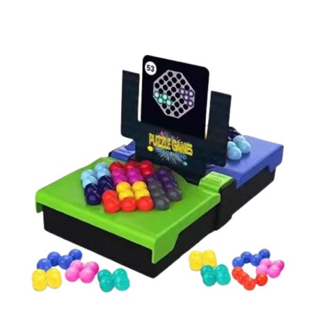 LEAN Toys Gra Logiczna Edukacyjna Head to Head Kulki Wzory Karty