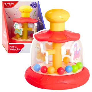 LEAN Toys Interaktywna Karuzela Bączek Z Kulkami Dla Malucha Czerwony