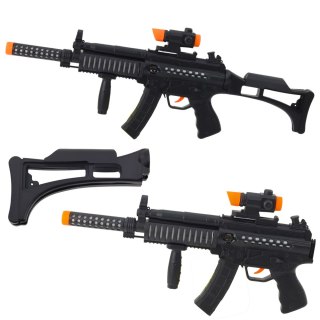 LEAN Toys Karabin Maszynowy Zabawkowy Światła Dźwięki Czarny 62cm