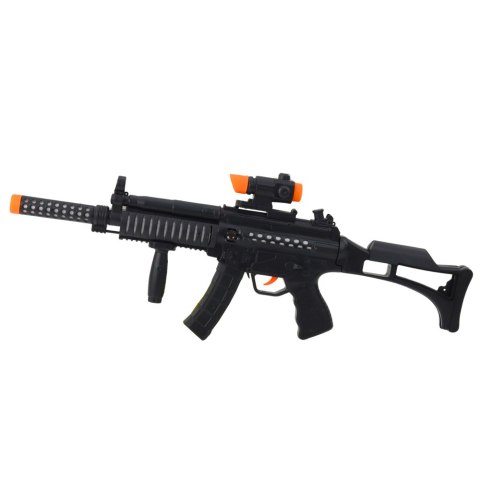 LEAN Toys Karabin Maszynowy Zabawkowy Światła Dźwięki Czarny 62cm
