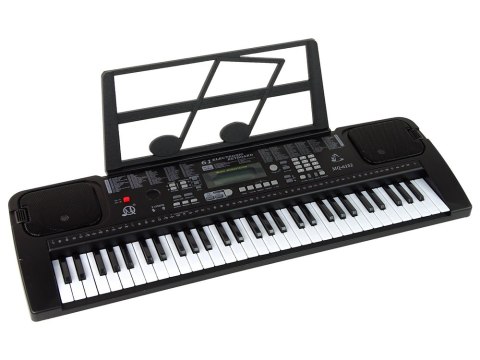 LEAN Toys Keyboard Z Mikrofonem Instrument Muzyczny Czarny