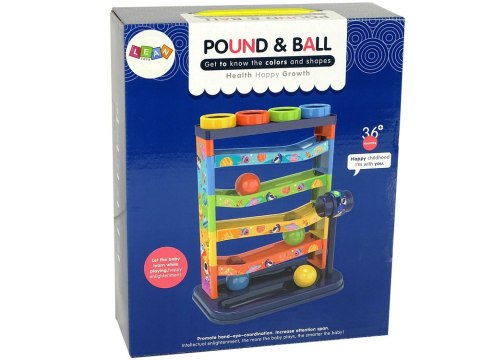 LEAN Toys Kolorowa Zjeżdżalnia Piłeczek Grzechotka Edukacyjna
