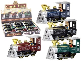 LEAN Toys Lokomotywa Z Napędem Parowóz Pociąg Mix Aluminiowa Dźwięk Światła