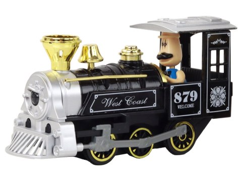 LEAN Toys Lokomotywa Z Napędem Parowóz Pociąg Mix Aluminiowa Dźwięk Światła