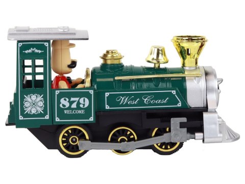 LEAN Toys Lokomotywa Z Napędem Parowóz Pociąg Mix Aluminiowa Dźwięk Światła