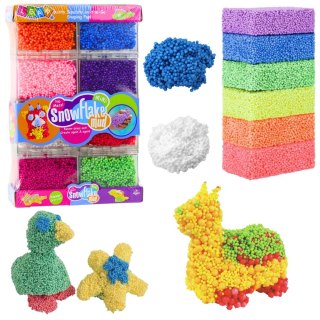 LEAN Toys Masa Plastyczna Piankowe Kuleczki W Pudełkach Kolorowe 8szt.